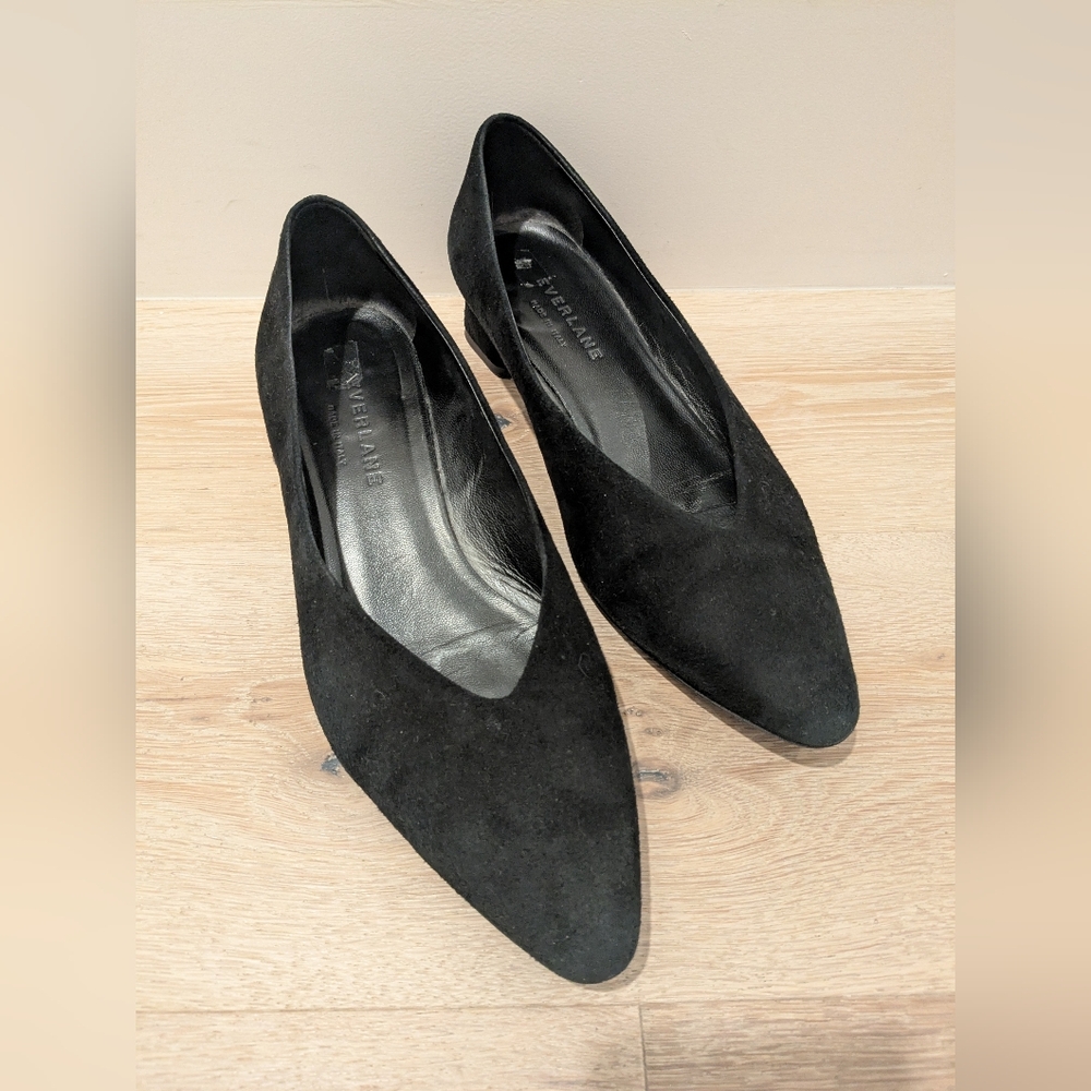 Everlane Women's Black Suede Heels
